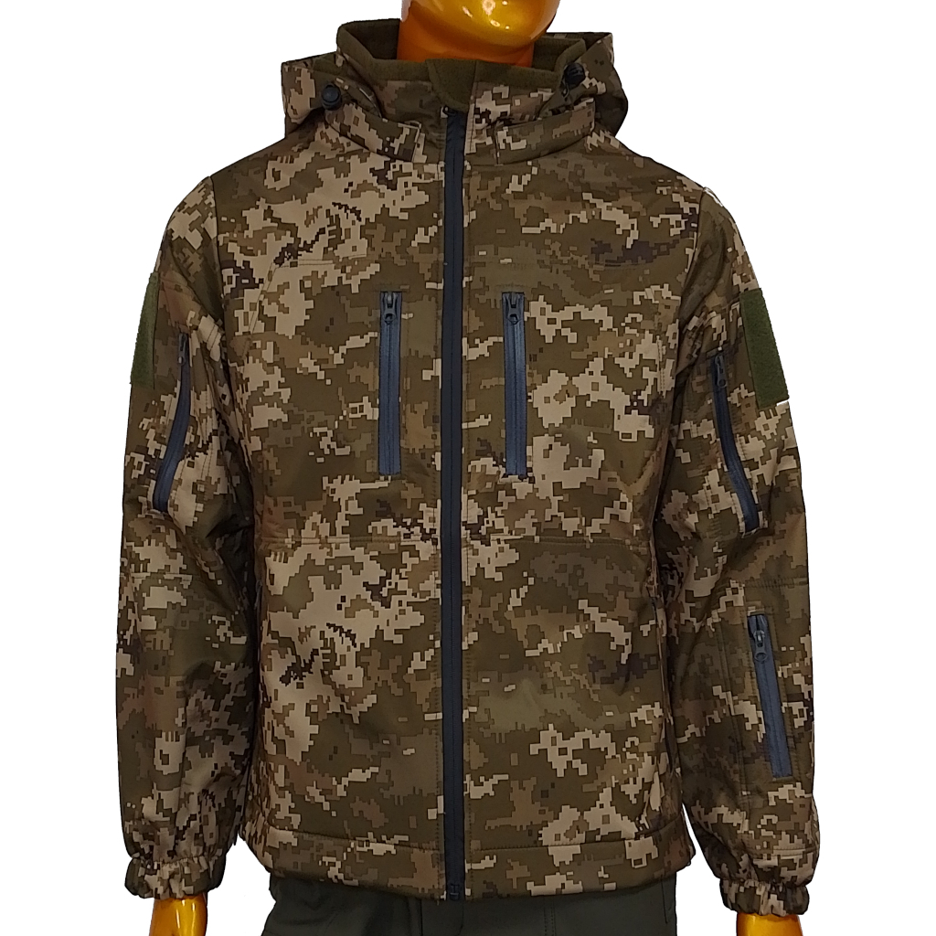 Куртка ВСУ осенняя пиксель ММ14 softshell флис 60-62