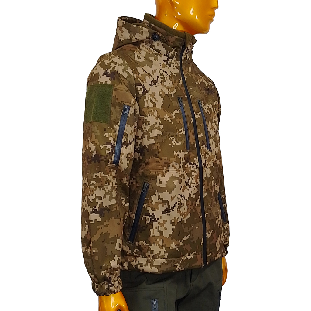 Куртка ВСУ осенняя пиксель ММ14 softshell флис 60-62