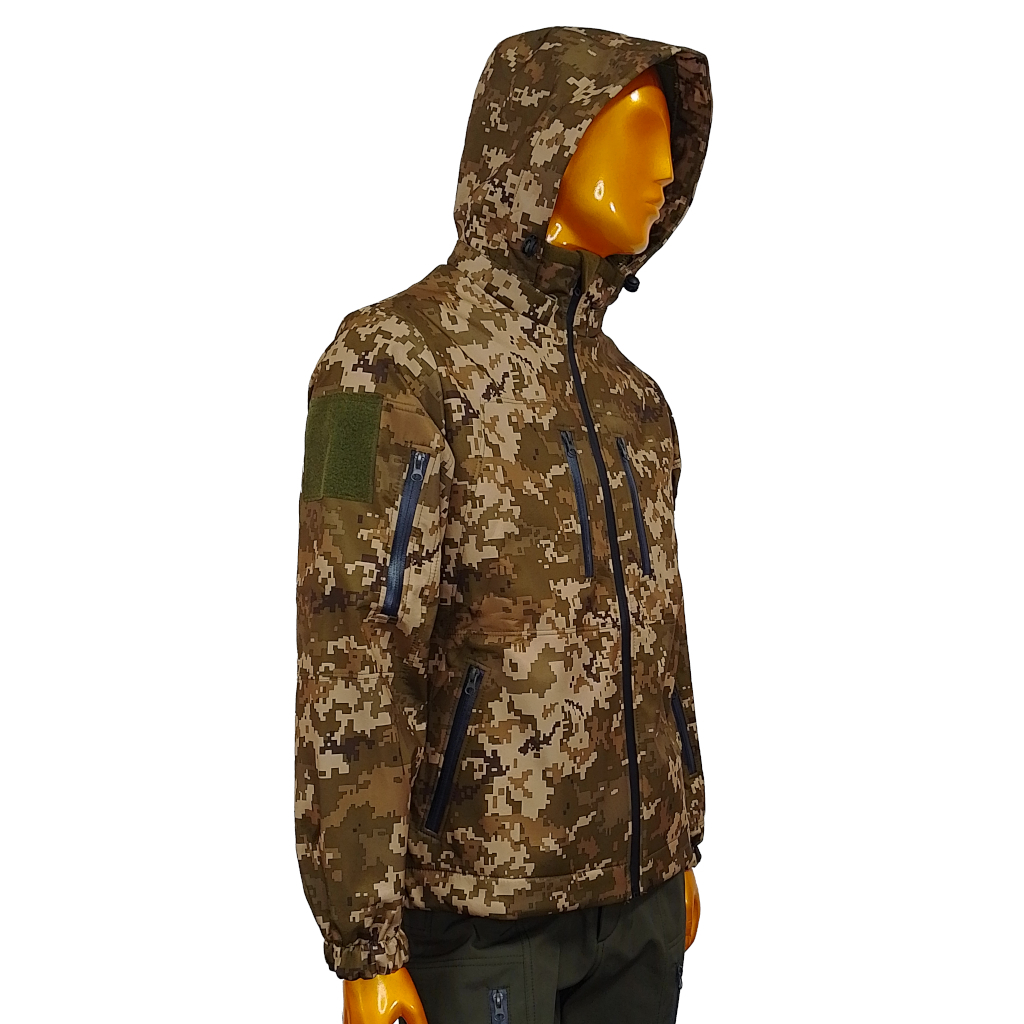 Куртка ВСУ осенняя пиксель ММ14 softshell флис 60-62