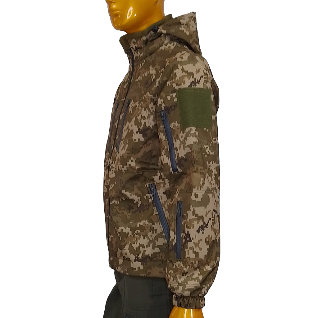 Куртка ВСУ осенняя пиксель ММ14 softshell флис 60-62