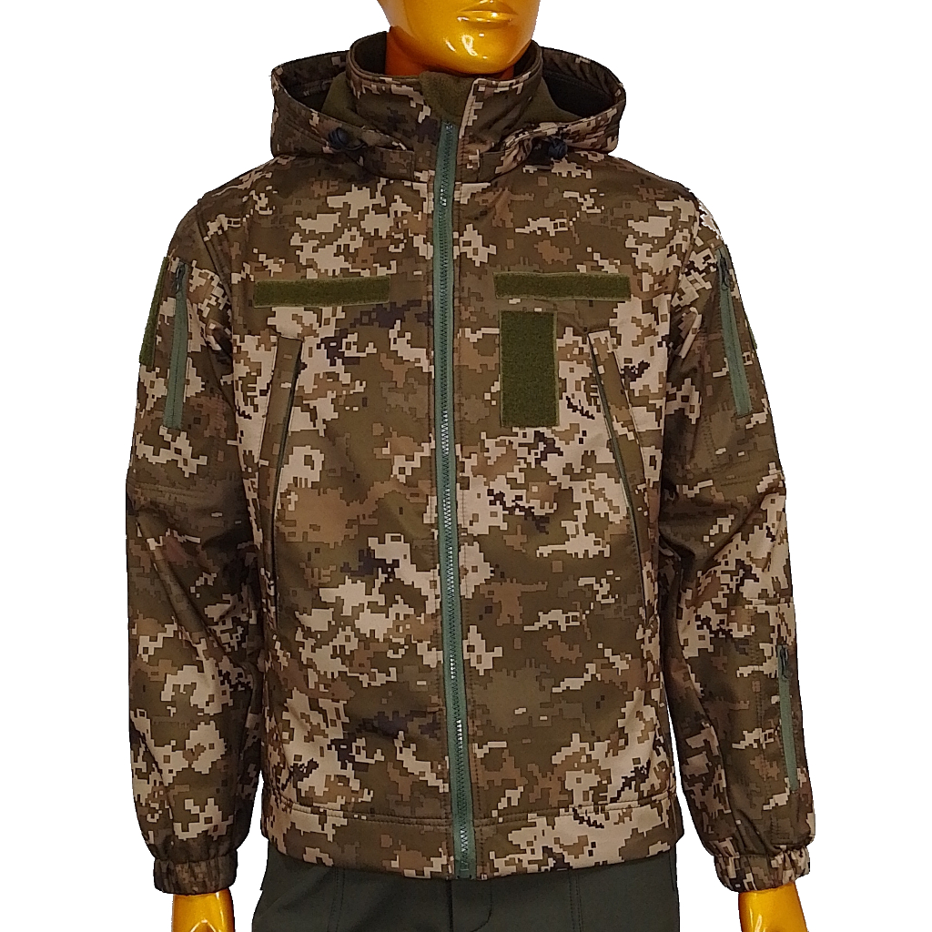 Куртка ЗСУ осіння піксель ММ14 тип-2 softshell фліс 56-58