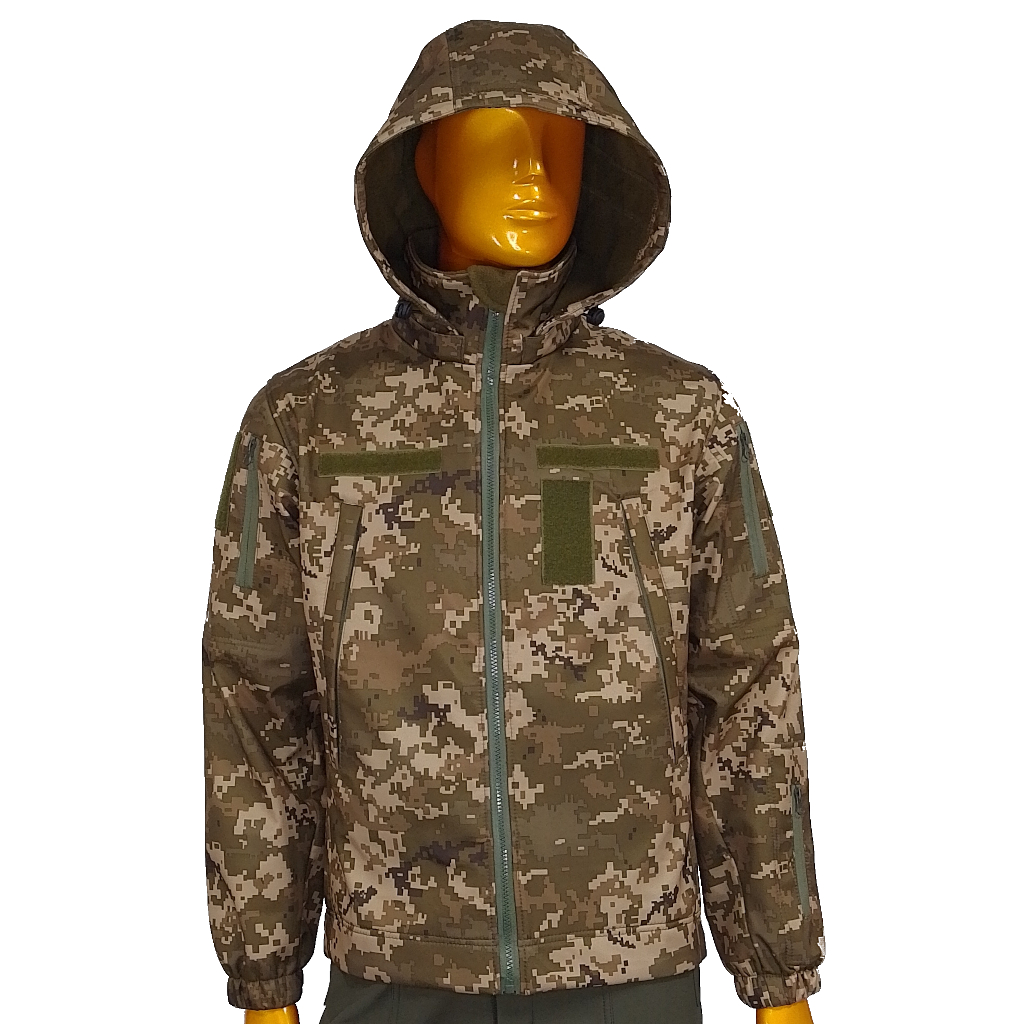 Куртка ЗСУ осіння піксель ММ14 тип-2 softshell фліс 56-58