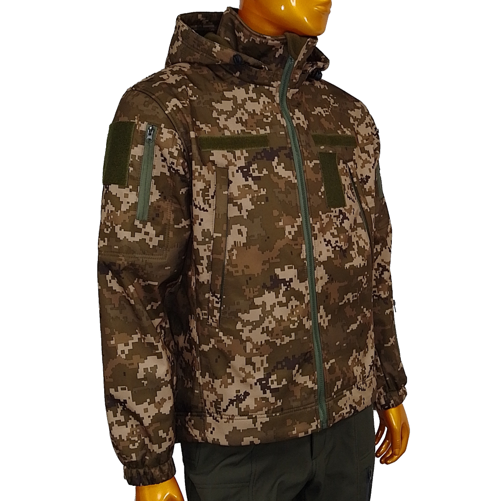 Куртка ЗСУ осіння піксель ММ14 тип-2 softshell фліс 56-58