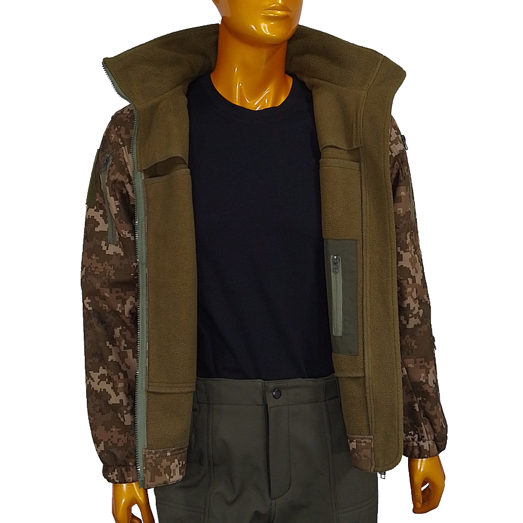 Куртка ЗСУ осіння піксель ММ14 тип-2 softshell фліс 56-58